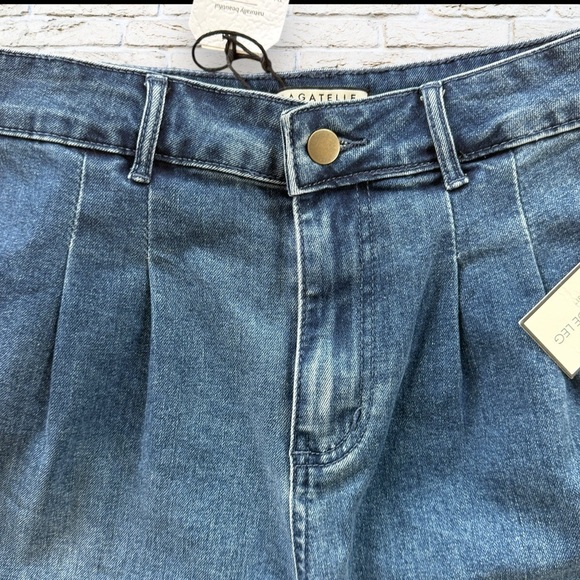 NWT Bagatelle Collection Wide Leg Tailored High Rise Denim Blue Jeans 28 - Picture 3 of 5